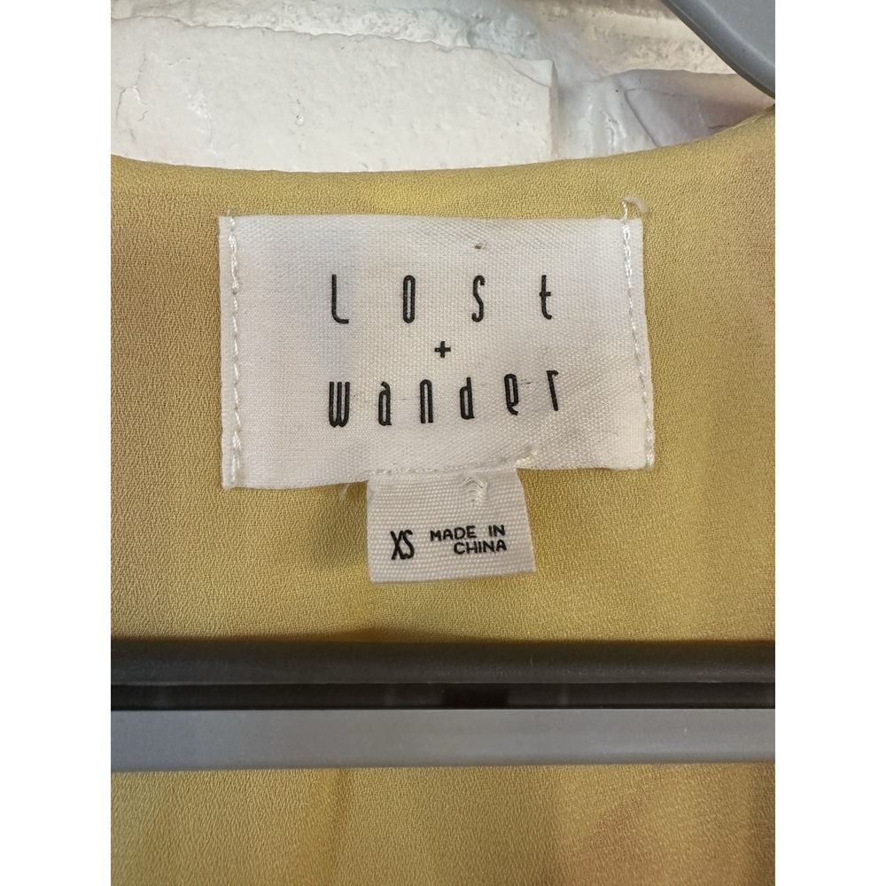 Lost + Wander Yellow Polka Dot Floral Romper XS - Picture 3 of 9